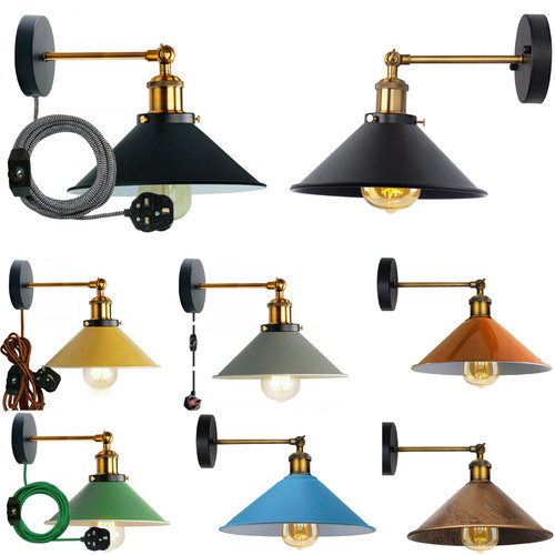 Vintage industrie wandleuchte - vintage,