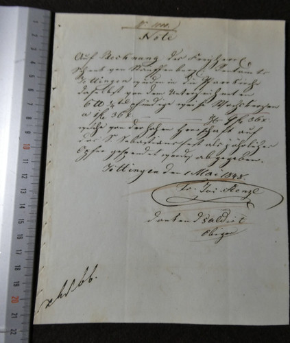 Historisches dokument rechnung - dokument,