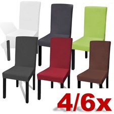 4/6 Stück Stuhlhussen Stuhlbezug Stuhlüberzug Stretchhussen Hochzeit 7 Farbe DE
