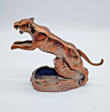 #SE1276# Vintage Sammler Gas Feuerzeuge Jaguar, Leopard Funktionsfähig 14x13x5cm