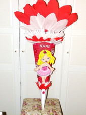 Schultüte Prinzessin Zuckertüte Prinzessin Tüllkleid Mädchen Handarbeit Name neu