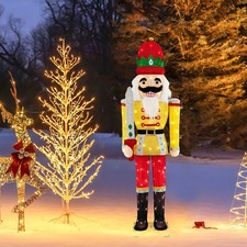 166cm Weihnachten Nussknacker Figuren beleuchtet Weihnachtsfigur LED Deko