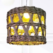 Rattan-Lampenschirm, gewebter