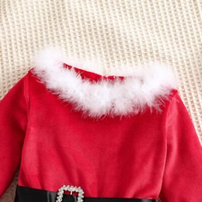 Kinder Mädchen Weihnachtskleid Fancy Dress-up Santa Claus Kleider Cosplay Tutu