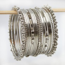Armreifen Armreif indische Bangles Bollywood-Schmuck Goa Hippie Indien Silber N