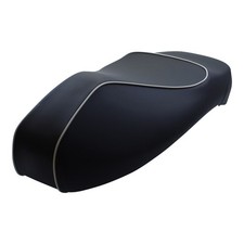 Seat black piping white