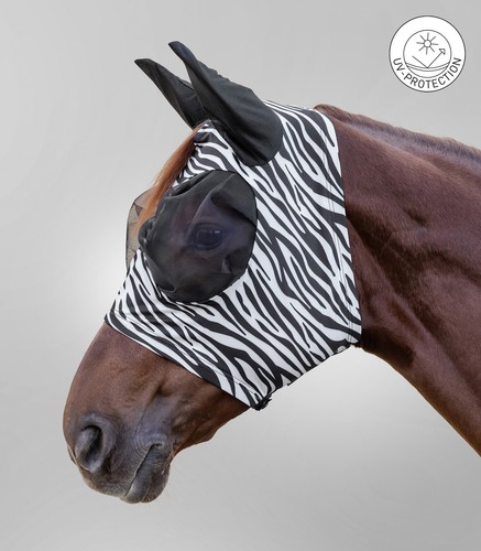 Fliegenmaske pferd zebra - fliegenmaske,