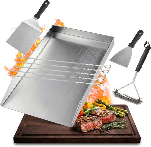 Grillplatte 35x25cm edelstahl - 35x25cm,