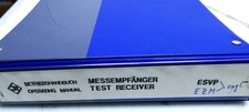 Rohde & Schwarz ESVP Test Receiver + EZM Spectrum Monitor Manual englisch I611