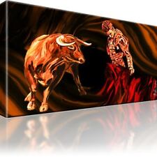 Corrida Stier Kampf Bild Bilder Leinwand Gerahmt Wandbild Kunstdruck