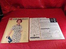 Alte Mode Zeitschrift Neuer Schnitt Schnittmuster Juli 1959 Schnittbogen (4751)