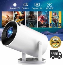 4K Beamer Full HD 1080P LED Projektor Heimkino 5G WiFi Bluetooth HDMI Android TV