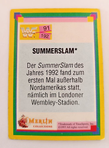 Wwf wrestling sammelkarte - wrestling,