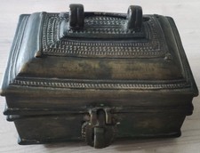 Antik /Alt Vintage Tribal Handgefertigt Original Mughal Guss Messing Schatulle