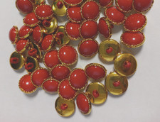 30 Knöpfe rot Schmuckknöpfe Puppenknöpfe Basteln