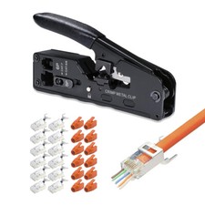 RJ45 Crimpzange + 12 Cat7