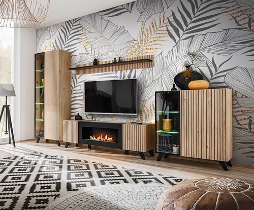 Wohnwand anbauwand livia mit - wohnwand,