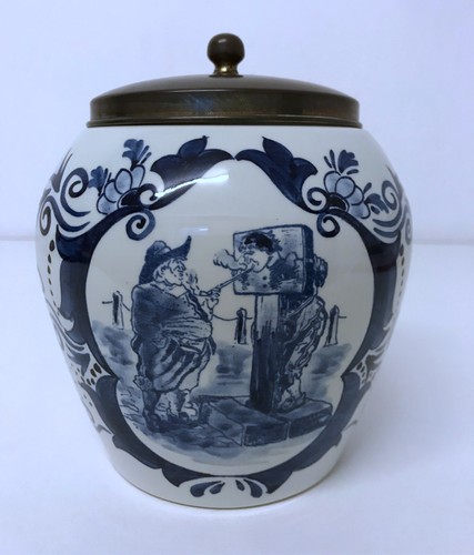 Tabakdose vintage blue delft - blue,