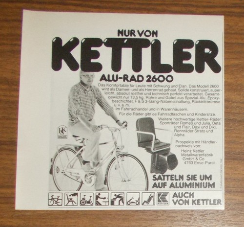 Seltene werbung kettler - seltene,