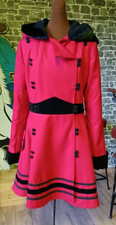 Damen Mantel von Hell Bunny In Größe S im 50-ziger Jahre Stil Rot  Rockabilly