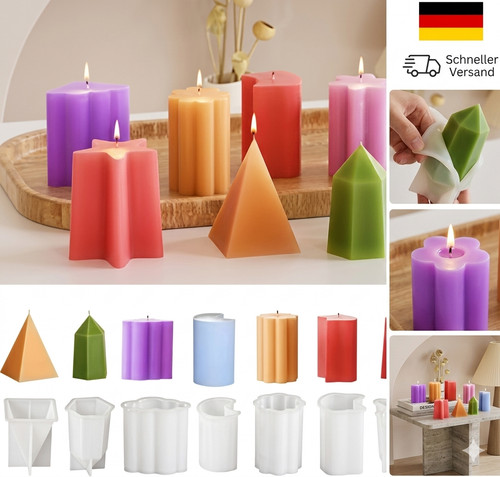 Kerzenformen silikon set - silikon,