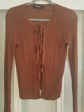 Desigual Strickjacke rotbraun Gr. M L XL zum Schnüren
