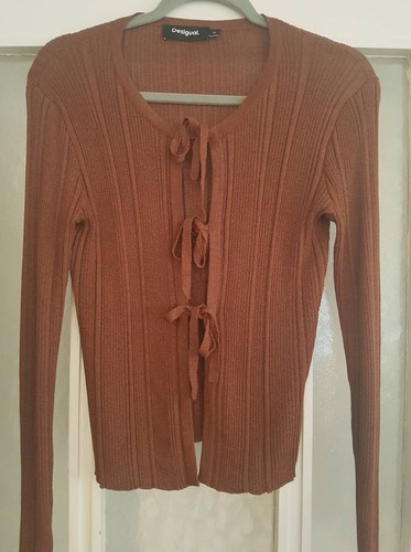 Desigual strickjacke rotbraun - desigual,