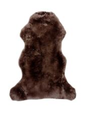 Echtes Lammfell Fell natur–Teppich, Überwurf oder Dekofell für Ihr Zuhause Braun