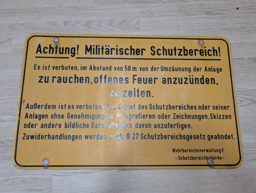 Warnschild für einen