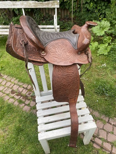 Vintage westernsattel leder - vintage,