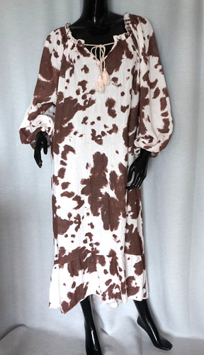Maxikleid maxi volant musselin - maxi,