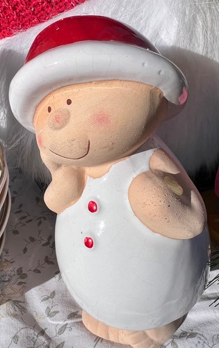Weihnachtsengel keramik rot - keramik,