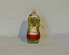 Christbaumschmuck Krokodil Bunt Glas Weihnacht Deko