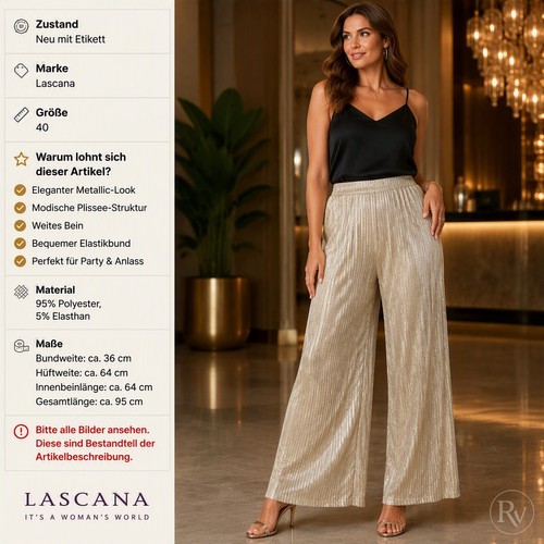 Lascana plissee hose - gr., 40