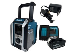Makita DMR 115 Akku-Baustellenradio DAB+ und Bluetooth mit Akku 3 Ah & Ladegerät