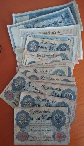 Konvolut reichsbanknoten - konvolut,
