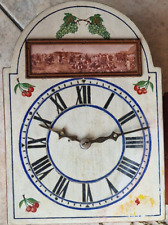 alte Wanduhr Schwarzwalduhr Schilderuhr antik Uhrwerk Pendeluhr mit Spiralgong