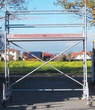 gebrauchtes Rollgerüst Layher/Assco, Fahrgerüst Arbeitshöhe 4,50 m, Alugerüst
