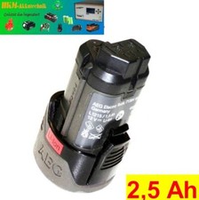 Original AEG Akku L1215 - 12 V Li  mit 2,5 Ah 2500 mAh --Neubestückt 4932399988 