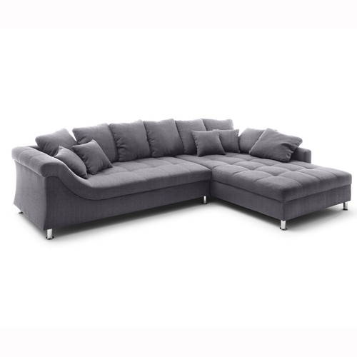 Ecksofa grau beidseitig - ecksofa,