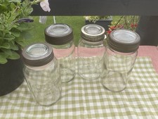 4 x Kilner Mason Vintage Retro alte Glas Vorratsgläser Küche Gläser, Einmach Posten