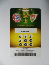 Bayern München-VfB Stuttgart 2013 Pokalfinale Presse-Ausweis  N687