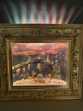 Gondel Bild Venezia Venedig Beleuchtet ca,21 x 19cm.(NR 10)