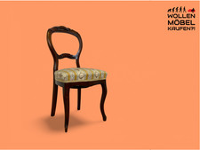 WMK Vornehmer und gut erhaltener antiker Esszimmerstuhl mir hochwertigem Sitzbez