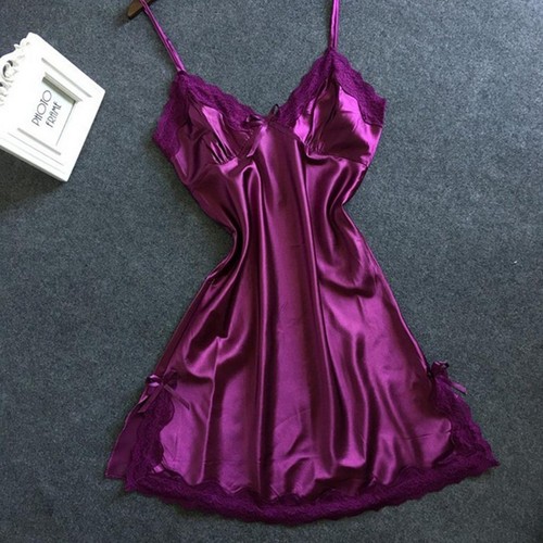 Damen satin nachthemd slip - damen,