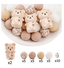 silikon perlen  basteln, Selbermachen, Schnullerketten, Figur 32St