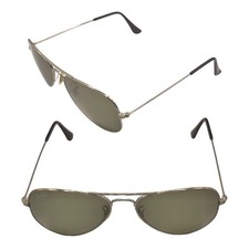 Ray Ban Aviator Small Metall - Silber / Grün - Größe 52/00 - Top Zustand 