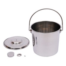 Edelstahleimer mit Deckel 12 L