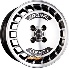 4 Alufelgen RONAL R10 TURBO Schwarz Frontkopiert 7x15 ET37 4x100 15 Zoll
