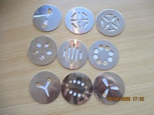 9 Formscheiben Edelstahl für